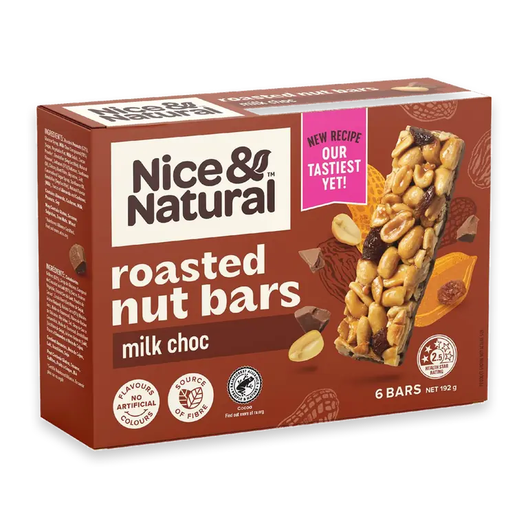 Roasted Nut Bars Milk Choc