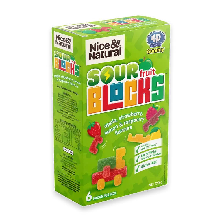 Sour Fruit Blocks Apple Strawberry Lemon & Raspberry