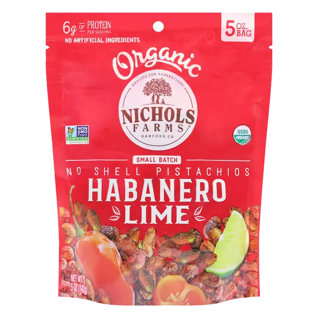 Nichols Farms Organic No Shell Habanero Lime Pistachios