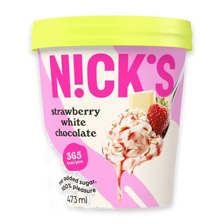 Strawberry white chocolate glass 473ml