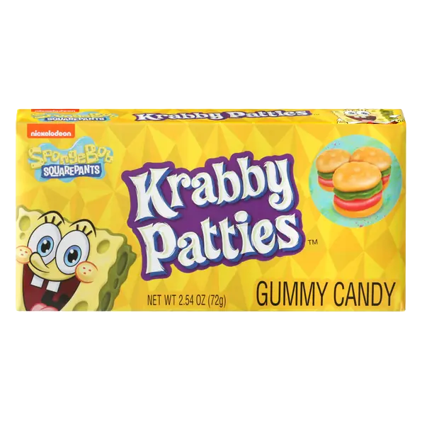 Spongebob Squarepants Krabby Patties Gummy Candy Movie Theater Box
