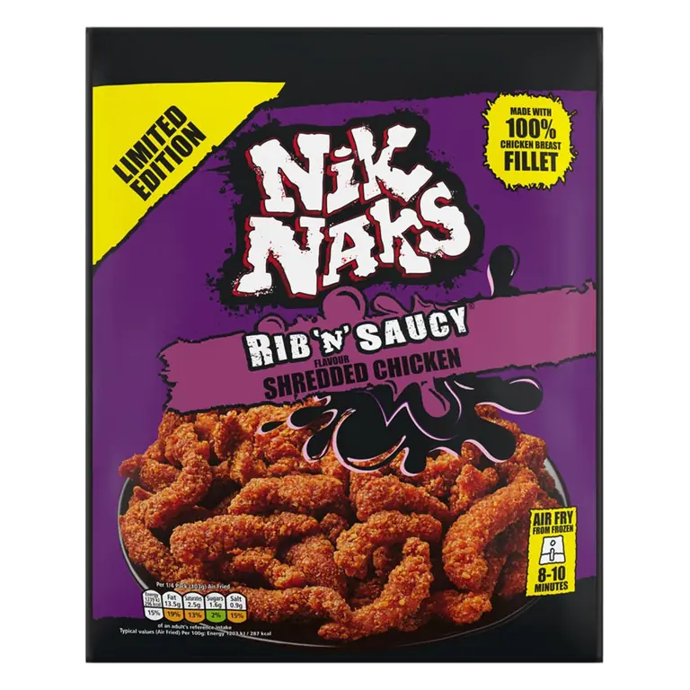 Nik Naks Shredded Chicken Rib 'n' Saucy® Flavour 450g
