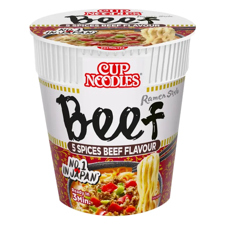 Cup Noodles 5 Spices Beef Flavour Instant Ramen Style Pot 64g