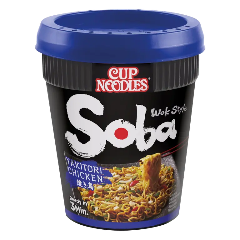 Nissin Soba Yakitori Chicken Instant Wok Style Noodles Pot 89g