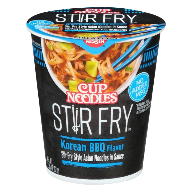 Cup Noodles Stir Fry Korean BBQ Flavor in Sauce Cup