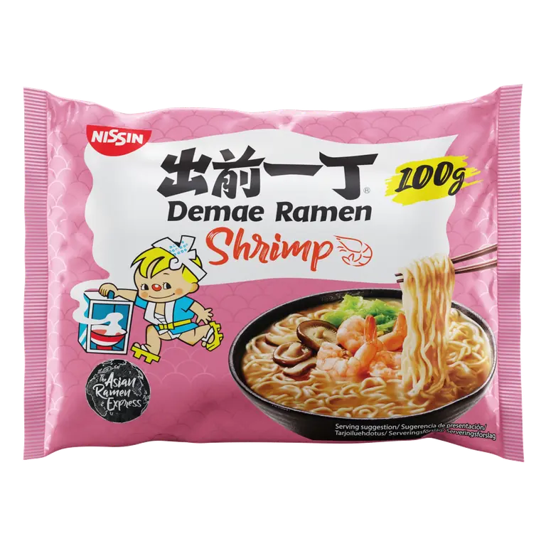 Nissin Demae Ramen Shrimp Instant Noodles 100g