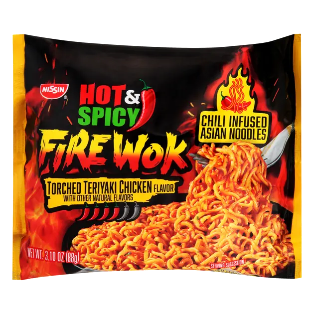Fire Wok Hot & Spicy Teriyaki Chicken Asian Noodles