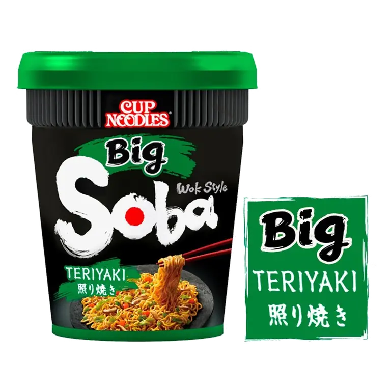 Soba Big Teriyaki Instant Wok Style Noodles Pot 113g