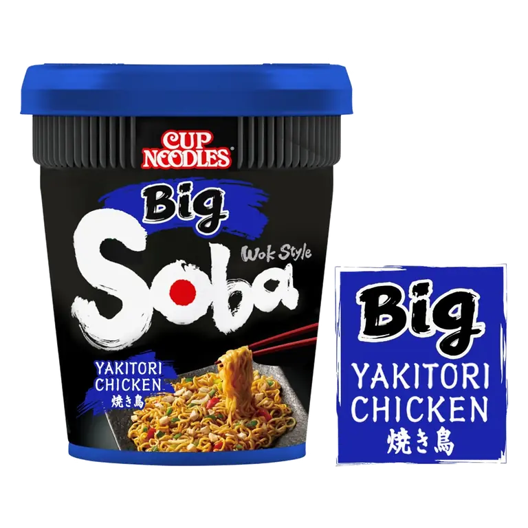 Soba Big Yakitori Chicken Instant Wok Style Noodles Pot 113g