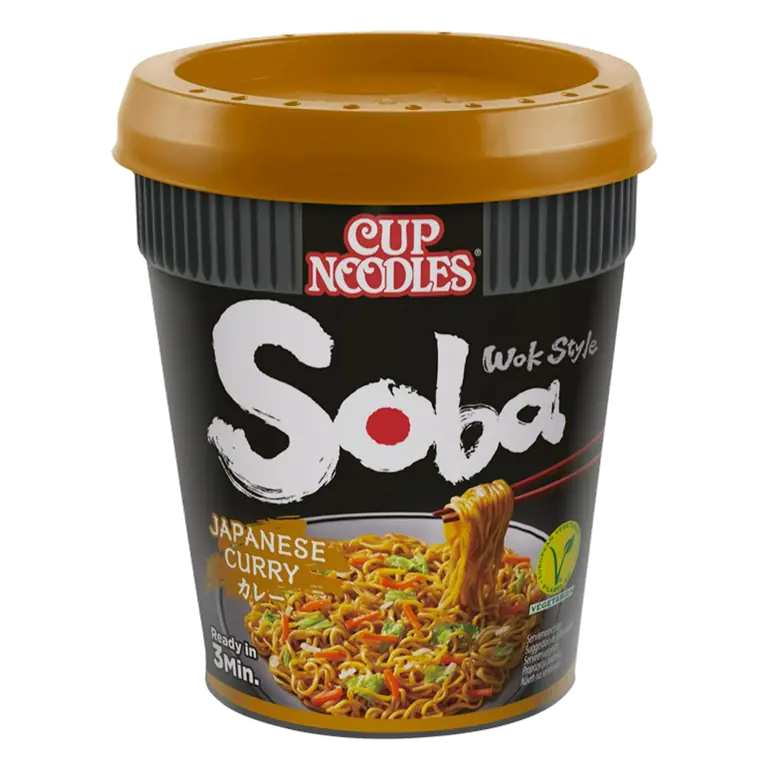 Soba Japanese Curry Wok Style Instant Cup Noodles Pot 90g