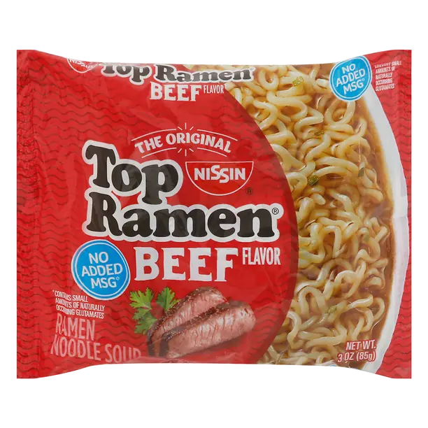 Top Ramen Beef Flavor Noodle Soup