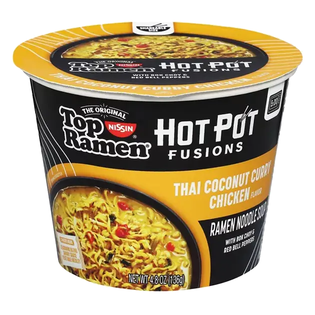 Top Ramen Thai Coconut Curry Chicken Flavor Ramen Noodle Soup