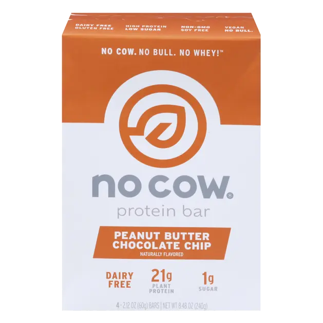 No Cow Protein Bar, Peanut Butter Chocolate Chip 4-2.12 oz