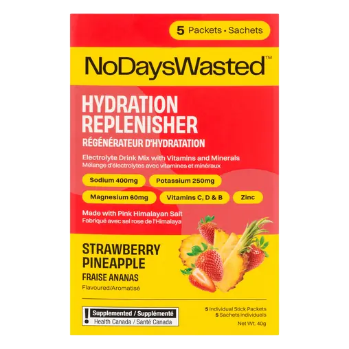 Drink Mix Hydration Replenisher Electrolyte Strawberry Pineapple 5 x 8 g
