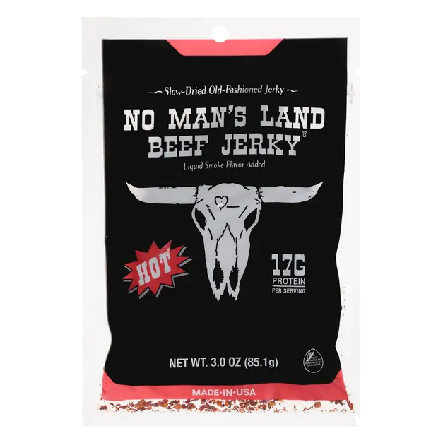 No Man's Land Beef Jerky, Hot