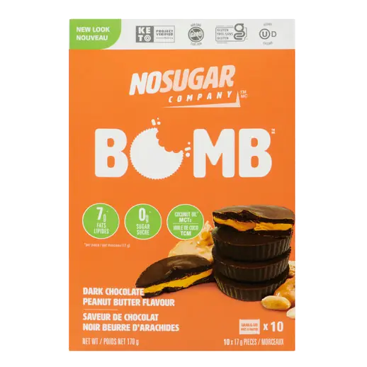 No Sugar Keto Bomb Dark Chocolate Peanut Butter 170 g