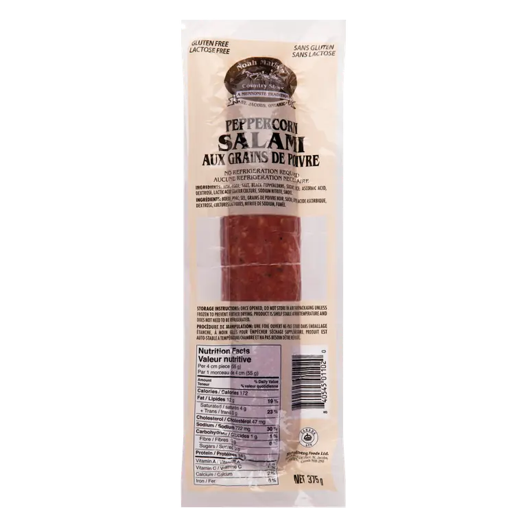 Peppercorn Salami Chub 375 g