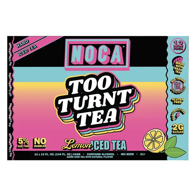 Too Turnt Hard Tea with Hint of Lemon - 12 pk