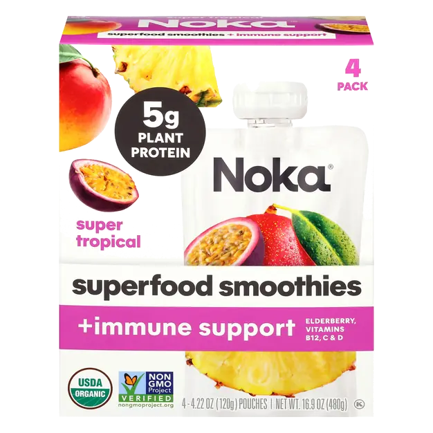 Super Tropical Superfood Smoothies + Immune Support - 4 pk