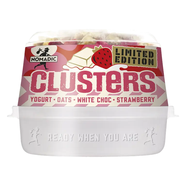 Nomadic Limited Edition Clusters Yogurt, Oats, White Choc, Strawberry 169g
