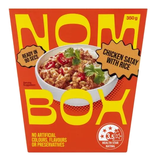 Meal Box Chicken Satay With Rice