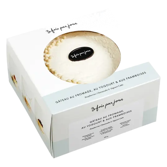 3 fois par jour Raspberries Cheesecake And Yogurt Cake 550 g (frozen)