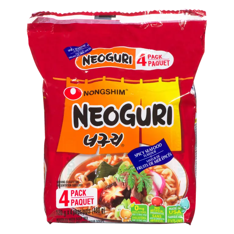 Nong Shim Neogruri Instant Noodles Spicy Seafood 4 Pack 480 g