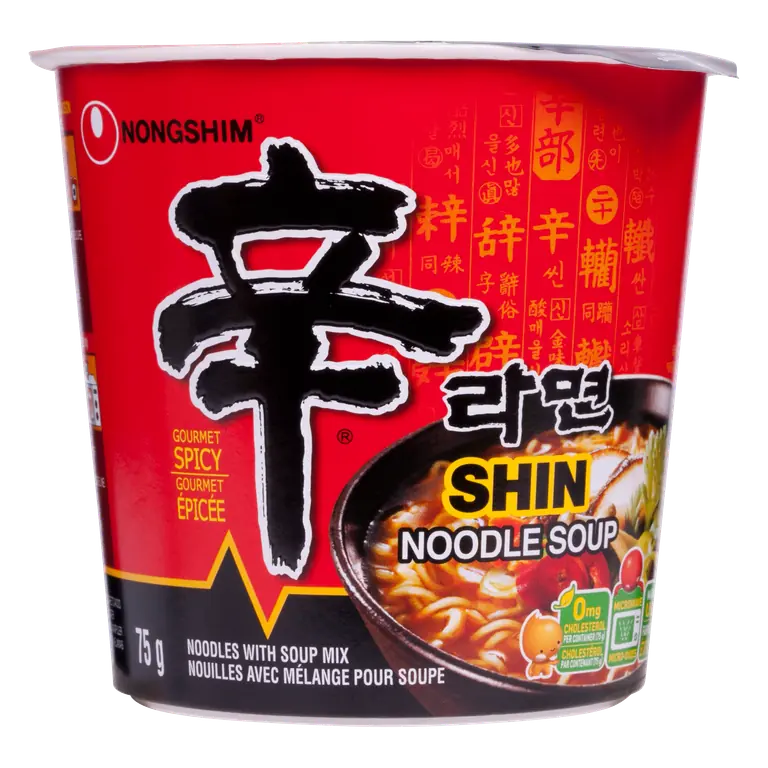 Shin Instant Cup Noodle Soup Spicy 75 g