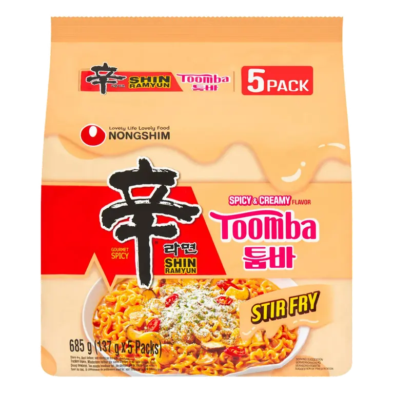 137g x 5 Spicy & Creamy Flavor Shin Ramyun Toomba Noodles