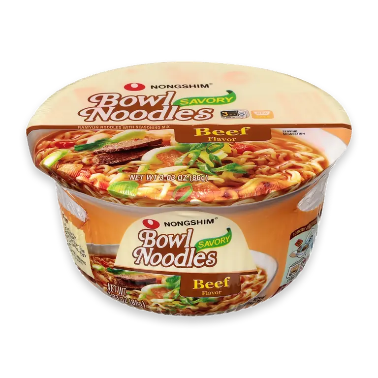 Beef Flavor Bowl Noodle Soup