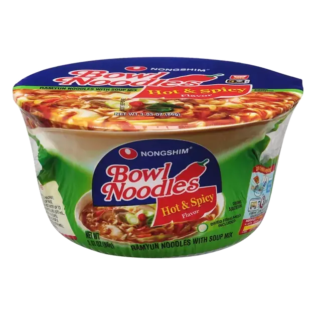 Bowl Noodles, Hot & Spicy Flavor