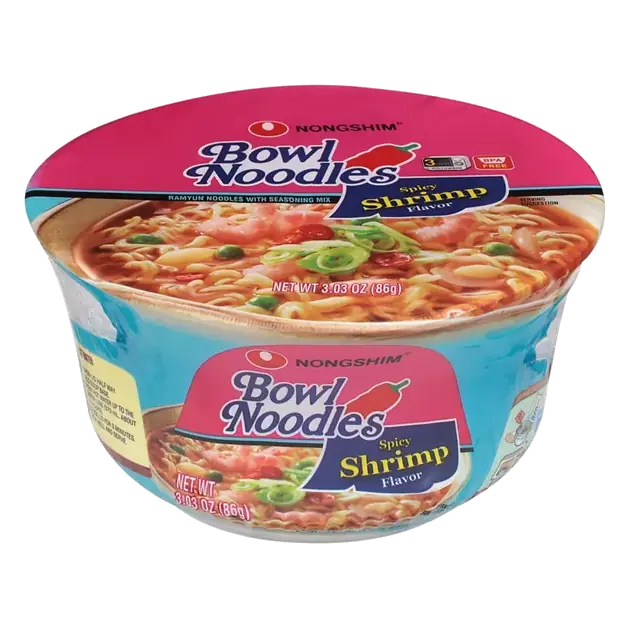 Bowl Noodles, Spicy Shrimp Flavor