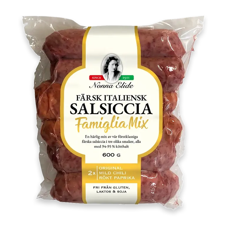 Färsk Korv Salsiccia Familje Mix 600g