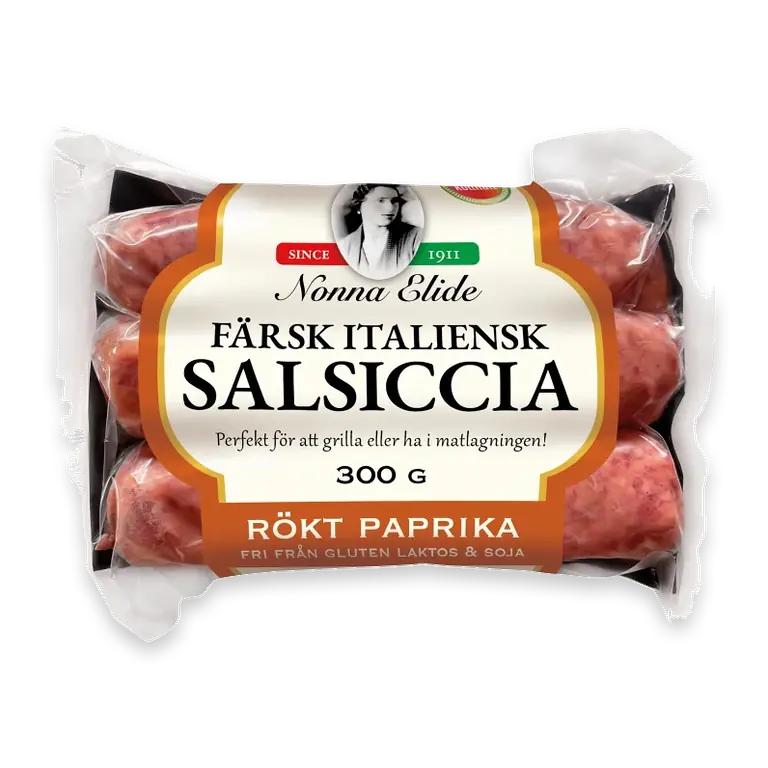 Färsk korv Salsiccia rökt paprika 300g