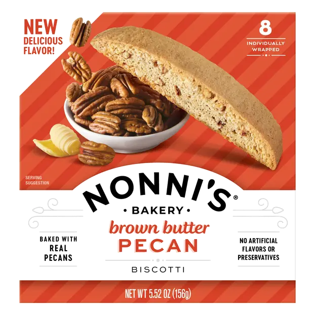 Brown Butter Pecan Biscotti - 8 ct