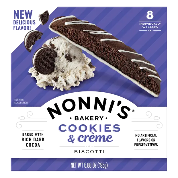Cookies & Creme Biscotti - 8 ct