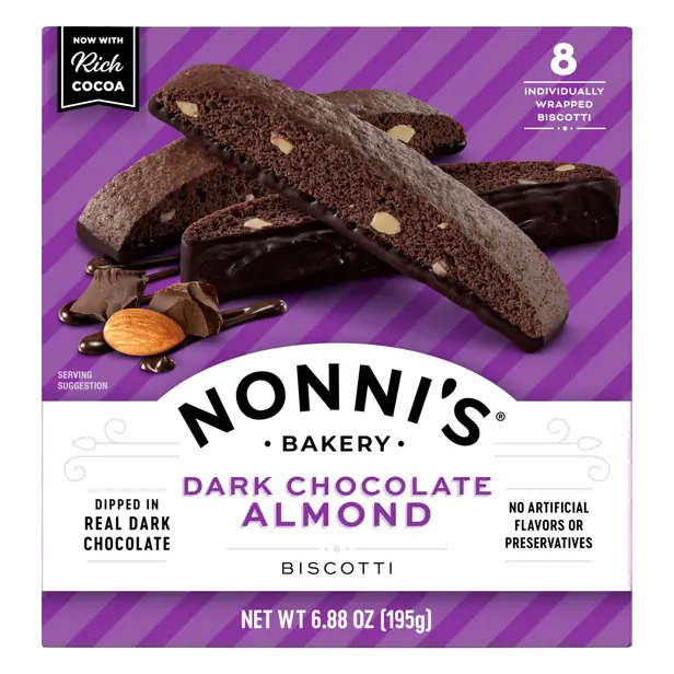 Dark Chocolate Almond Biscotti - 8 ct