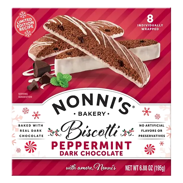 Peppermint Dark Chocolate Biscotti