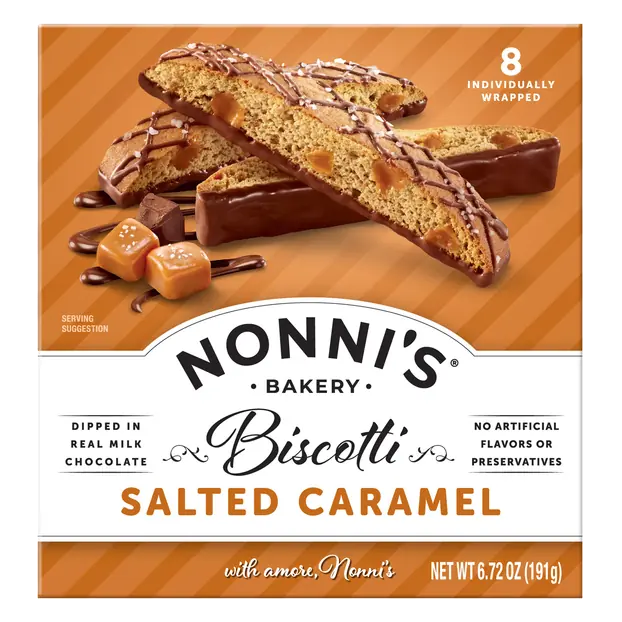 Salted Caramel Biscotti - 8 ct