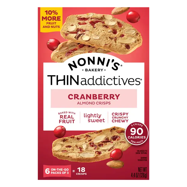 THINaddictives Cranberry Almond Crisps -6 ct