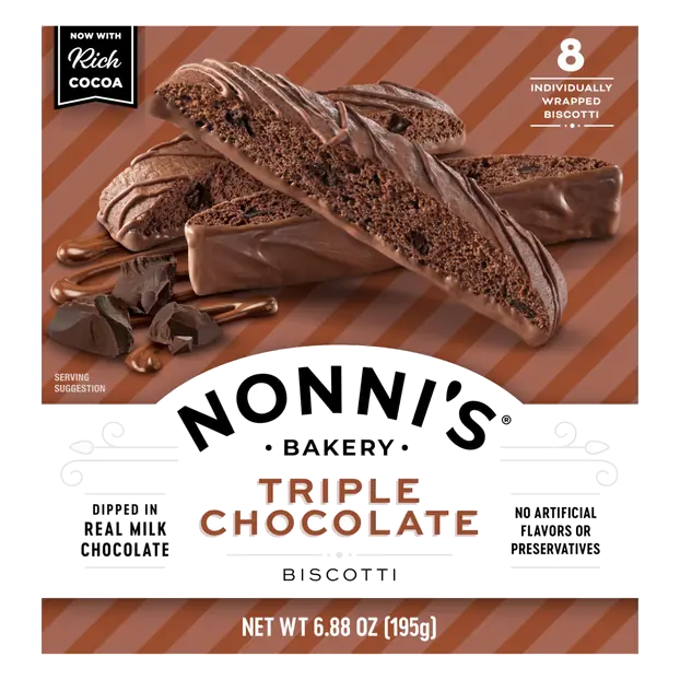 Triple Chocolate Biscotti - 8 ct