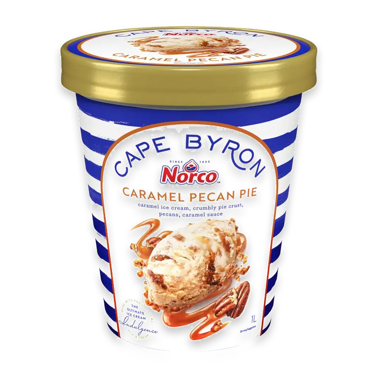 Cape Byron Ice Cream Tub Caramel Pecan Pie