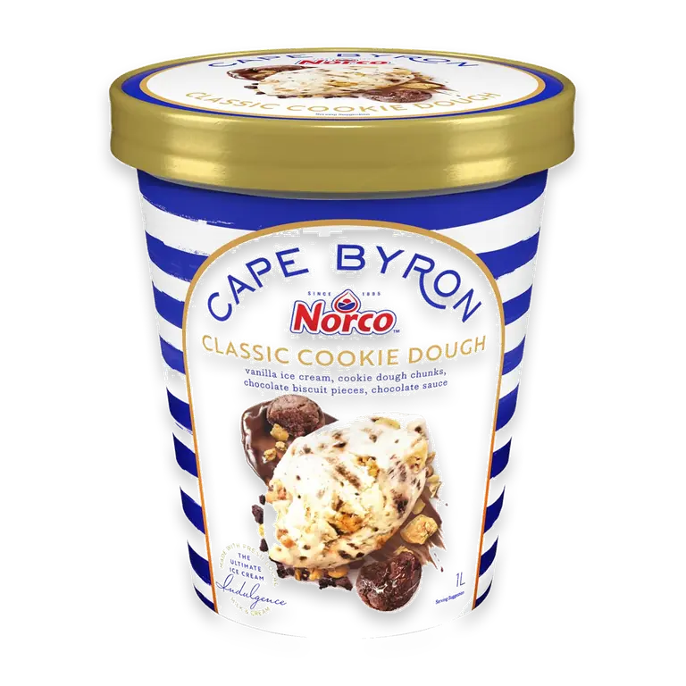 Cape Byron Ice Cream Tub Classic Cookie Dough