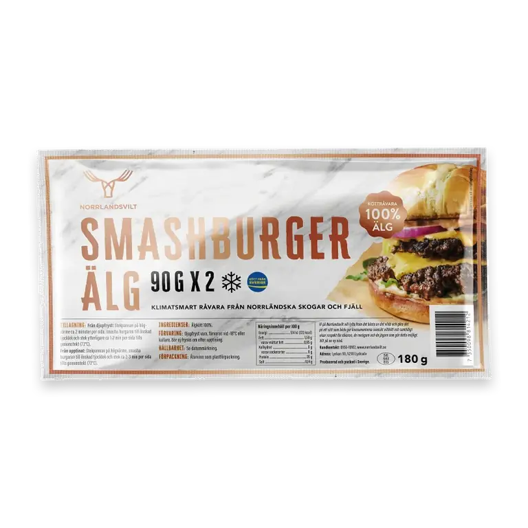Smashburgare älg 180g