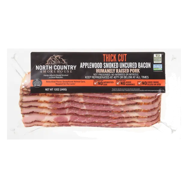 Applewood Smoked Thick Cut Uncured Bacon Sliced
