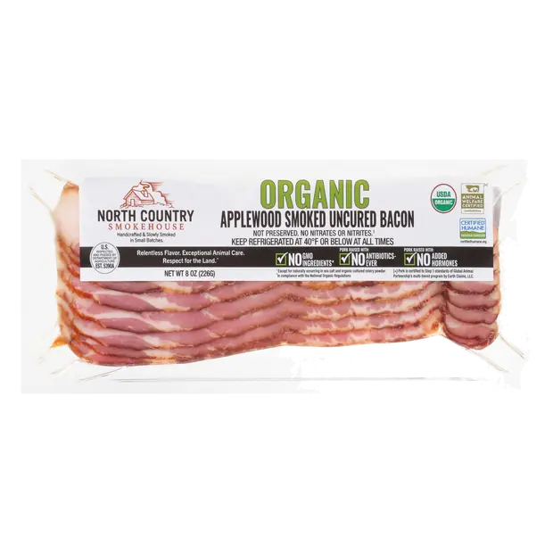 Organic Applewood Smoked Uncured Bacon Sliced