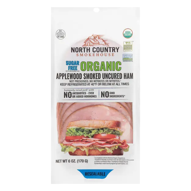 Organic Sugar Free Uncured Applewood Smoked Ham