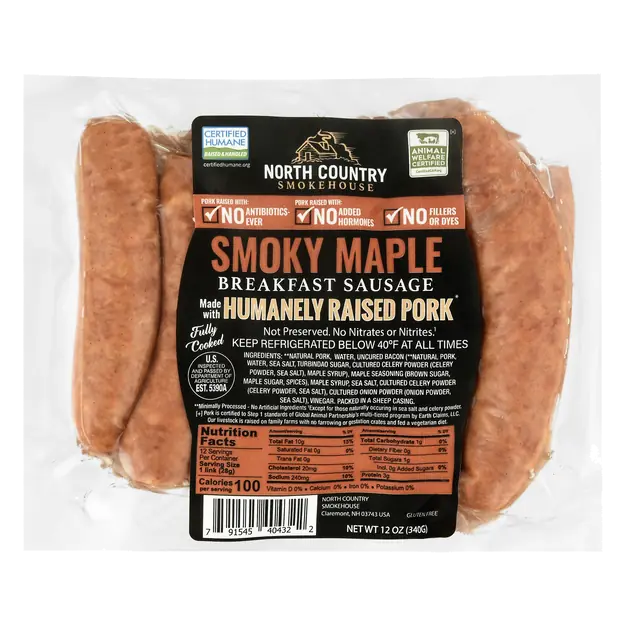 Smoky Maple Breakfast Sausage Links - 12 ct