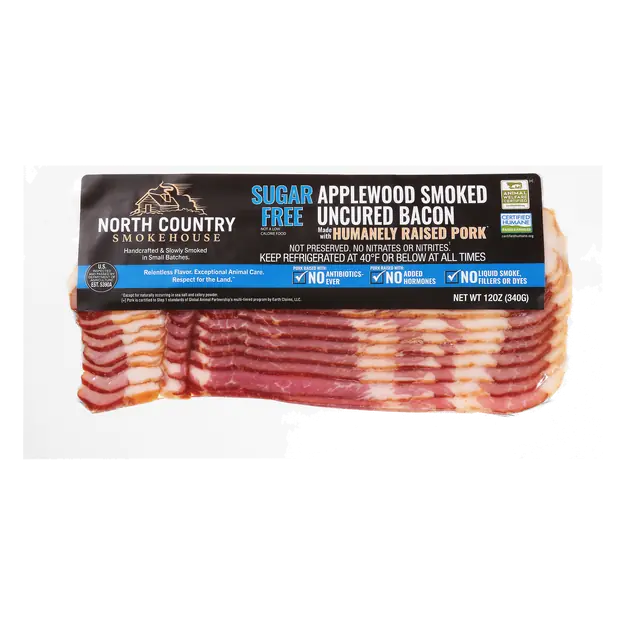 Sugar Free Applewood Smoked Uncured Bacon Sliced
