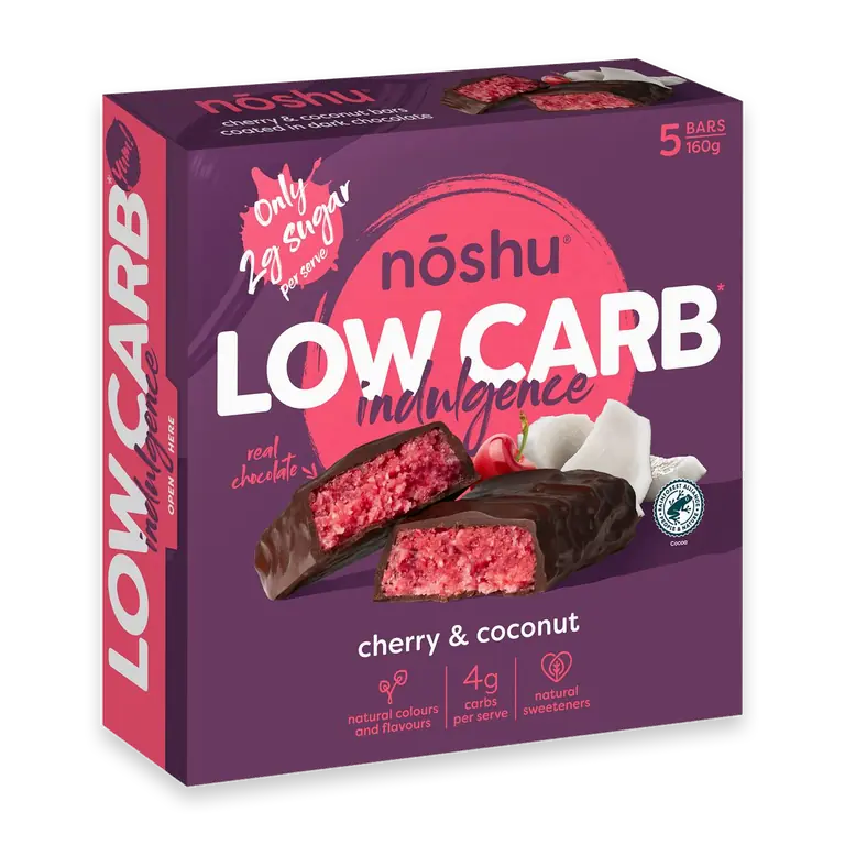 Low Carb Cherry & Coconut Indulgence Bars
